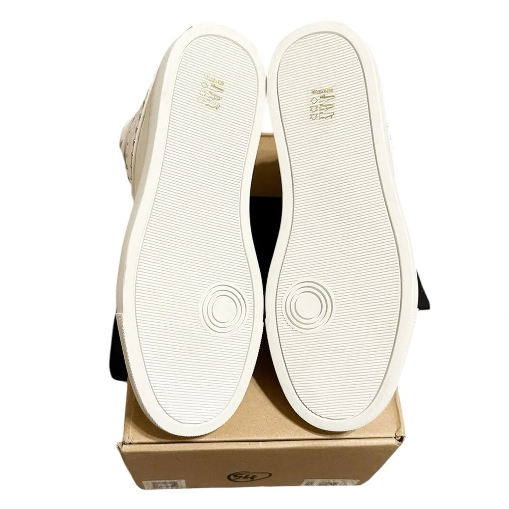 NIB ZADIG & VOLTAIRE High Flash Sneaker Studded High Top White Leather 41 US 10